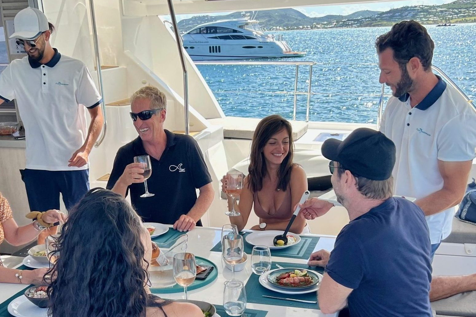 catering onboard catamaran