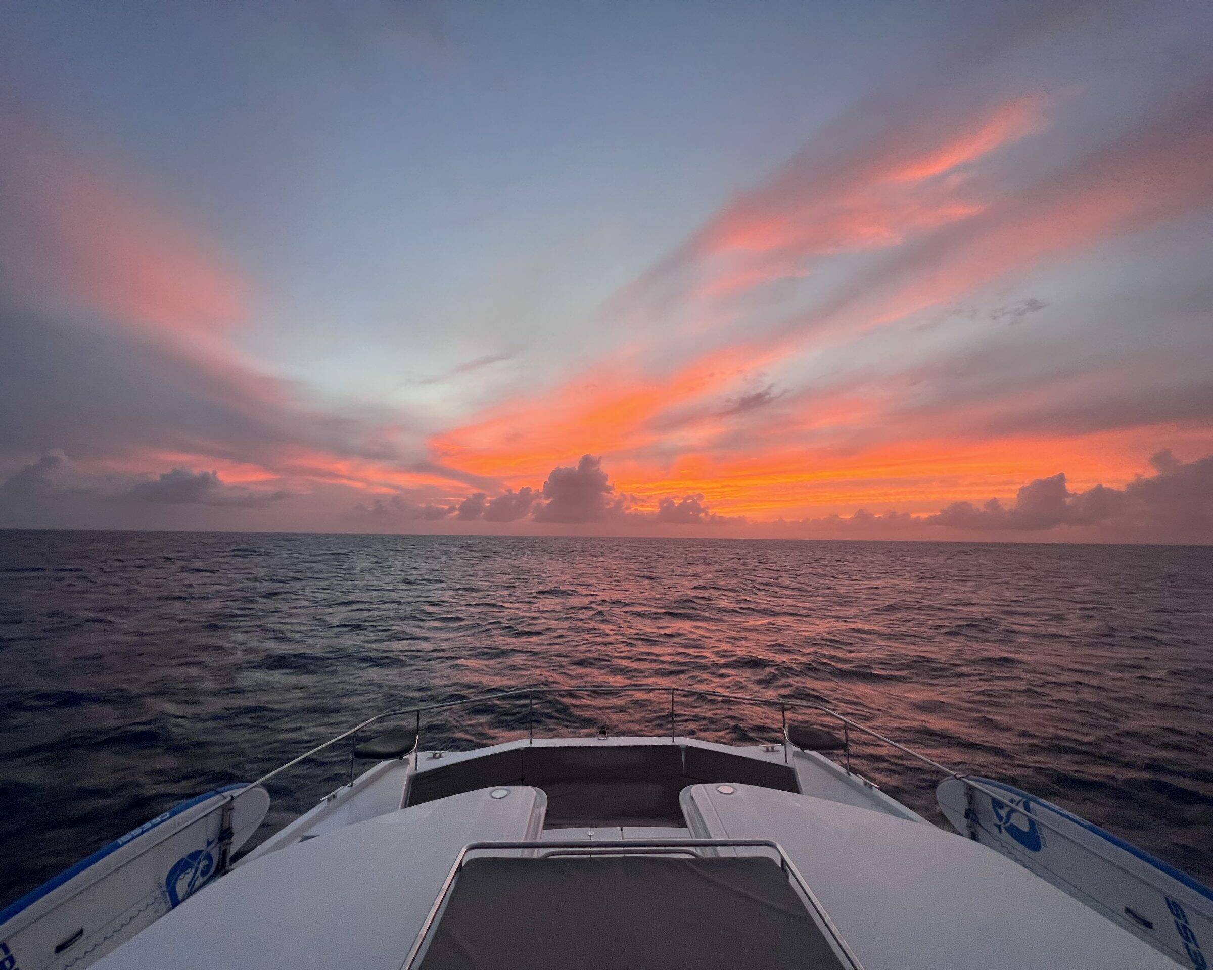 Yacht charter sunset