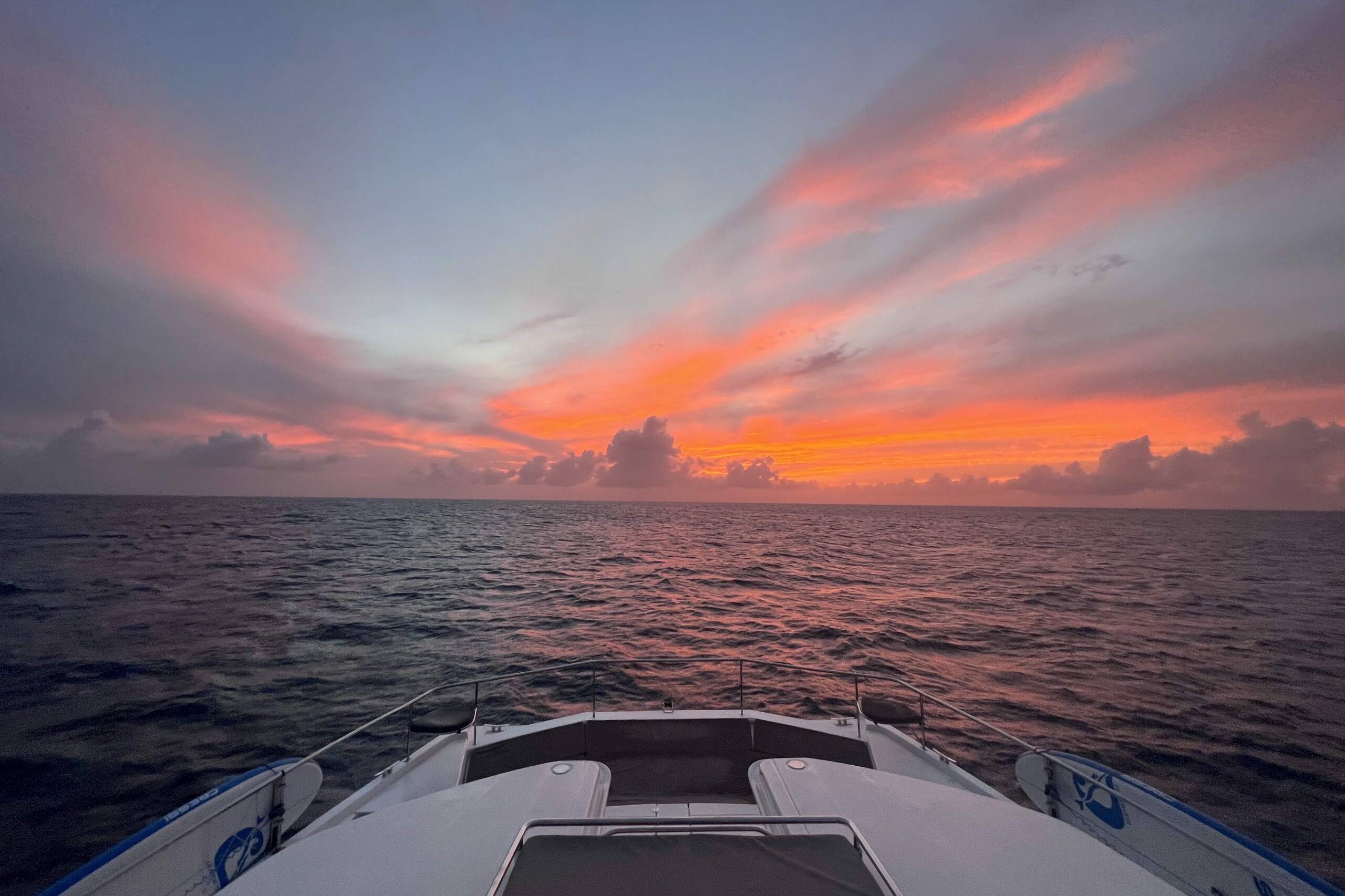 Yacht charter sunset