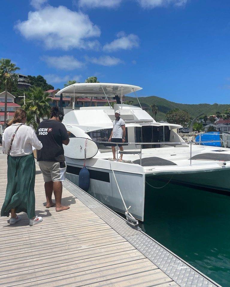 Shooting video for la Marina Fort Louis